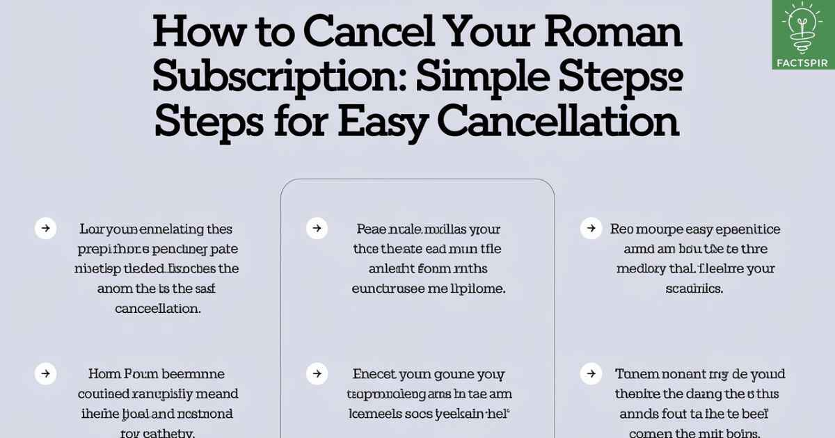 How to Cancel Your Roman Subscription: Simple Steps for Easy Cancellation